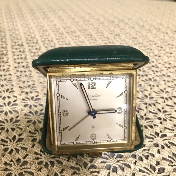 Angelus Swiss Other - Vintage Angelus Swiss 8 Day Travel Alarm Clock WORKS Great